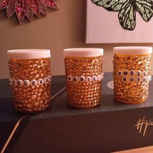Blinged Out Prescription Bottles With Script Name
